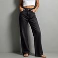 thumbnail image 1 of GUACER Womens Jeans Trendy High Waist Button Fly Stretch Classic Loose Fit Casual Straight Leg Denim Pants with Pockets, 1 of 7