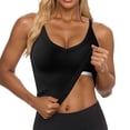 thumbnail image 1 of GUACER Womens Ribbed Cami Tops Casual V Neck with Built-in Bra Padded Camisole Slim Fit Comfy Tank Tops for Ladies, 1 of 9