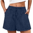 thumbnail image 1 of GUACER Womens Shorts Trendy Boho Drawstring Elastic Waisted Lace Eyelet Vacation Shorts, 1 of 6