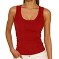 thumbnail image 1 of GUACER Womens Tank Tops Ribbed Knit U Neck Slim Fit Trendy Racerback Sleeveless Tops, 1 of 6