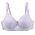 thumbnail image 1 of GUACER Womens Underwire Lace Support Bra Full Coverage Scalloped Floral Bra, Lift & Smoothing Padded Everyday Bra for Full Figure, 1 of 7