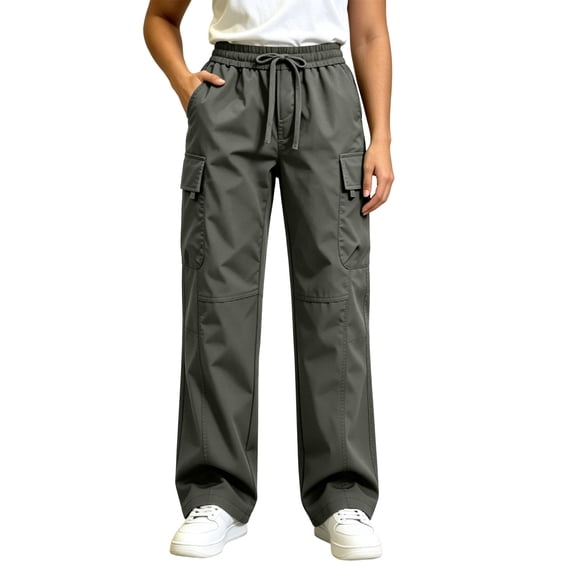 GUACER Womens Waterproof Hiking Pants Loose Solid Straight Leg Outdoor Windproof Trekking Trousers for Camping Travel