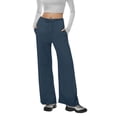 thumbnail image 1 of GUACER Womens Wide Leg Sweatpants Side Pockets Drawstring Waist Soft Fabric Casual pants, 1 of 3
