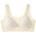 thumbnail image 1 of GUACER Womens Wide Strap Seamless Bra Comfort Wirefree Tank Bralette, Scalloped Mesh V-Neck Smoothing Lounge Bra, 1 of 5
