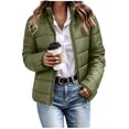 thumbnail image 1 of GUACER Womens Winter Coats Puffer Jackets Lightweight Stand Collar Zip Up Long Sleeve Coats with Pockets Casual Warm Outerwear, 1 of 9