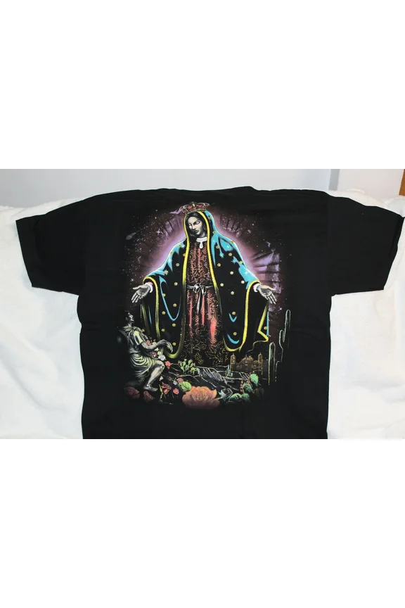 GUADALUPE JUAN DIEGO NUESTRA REYNA CACTUS FLOWER ROSE T-SHIRT