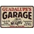 thumbnail image 1 of GUADALUPE'S Garage Man Cave Metal Sign Decor 8x12 108120014408, 1 of 1
