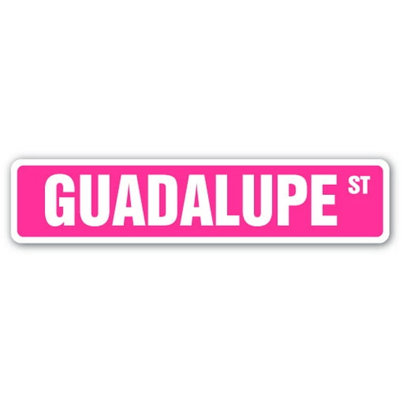 GUADALUPE Street Sign Childrens Name Room Sign | Indoor/Outdoor | 30" Wide