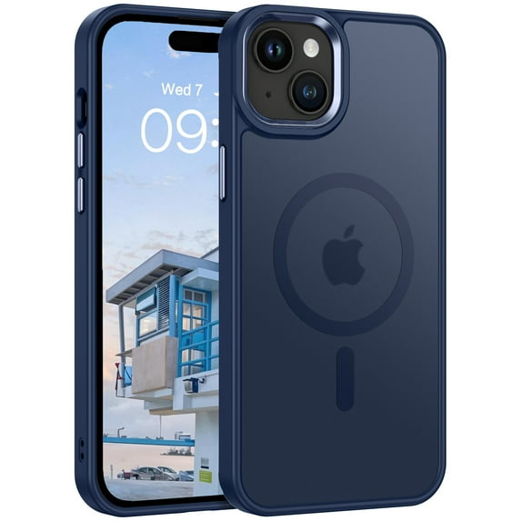 GUAGUA for iPhone 15 Case Blue Compatible with Mag-Safe Slim Protective Skin-Friendly Design TPU Case for iPhone 15 6.1 inch, Blue