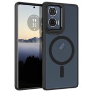 GUAGUA for Moto Edge 50 Fusion Case, Compatible with Magsafe, Drop Protection, Skin-Feel Translucent Magnetic Matte Phone Case for Moto Edge 50 Fusion Black