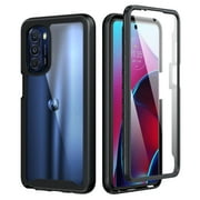 GUAGUA Moto G Stylus 5G(2022) with Screen Protector Touch Sensitive, 2 Layers Full-Body Bumper Case with Built-in Tempered Glass Camera Lens Protector for Moto G Stylus 2022 Model