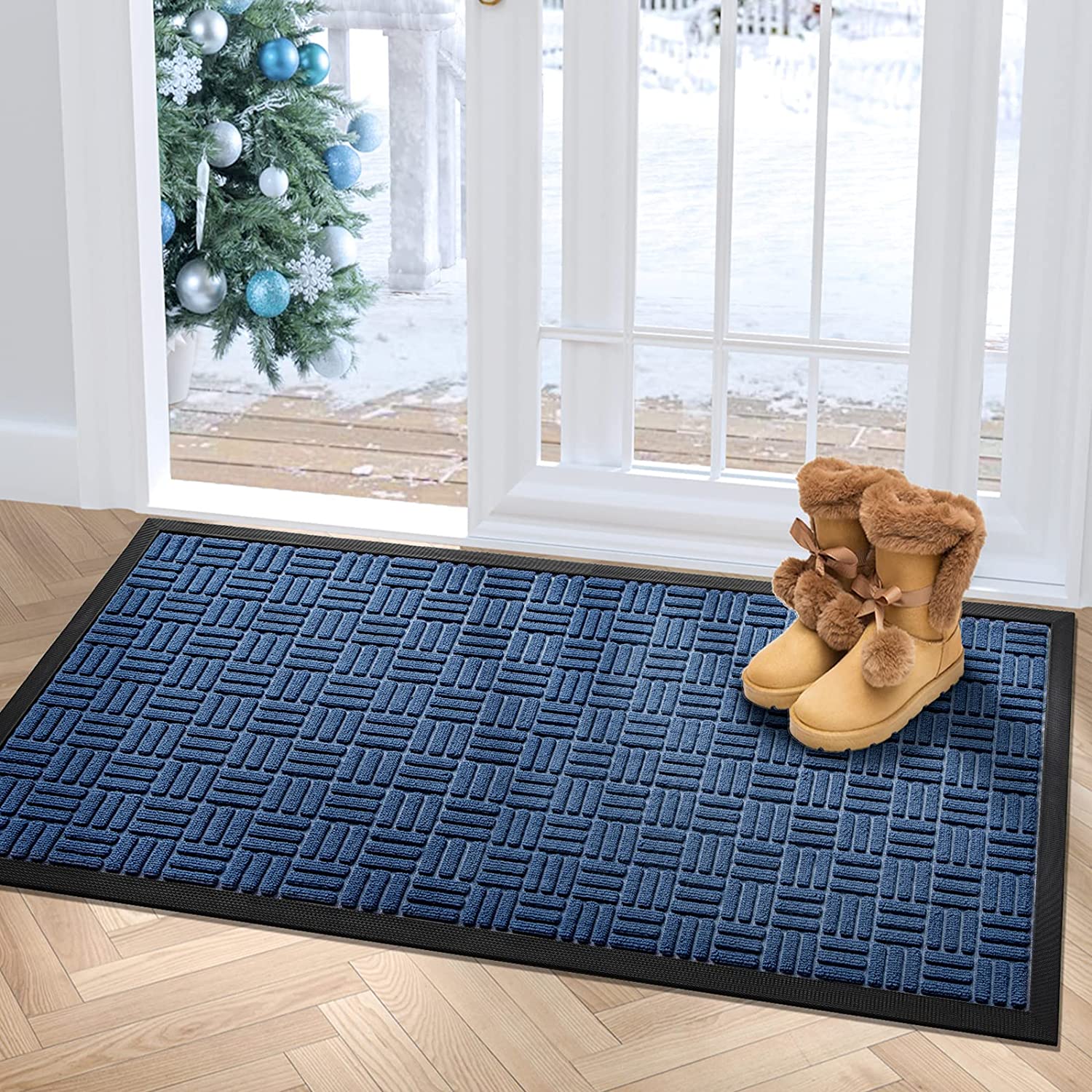 GUAIPOU Large Door Mat Front Indoor Outdoor Doormat,Low Profile Heavy
