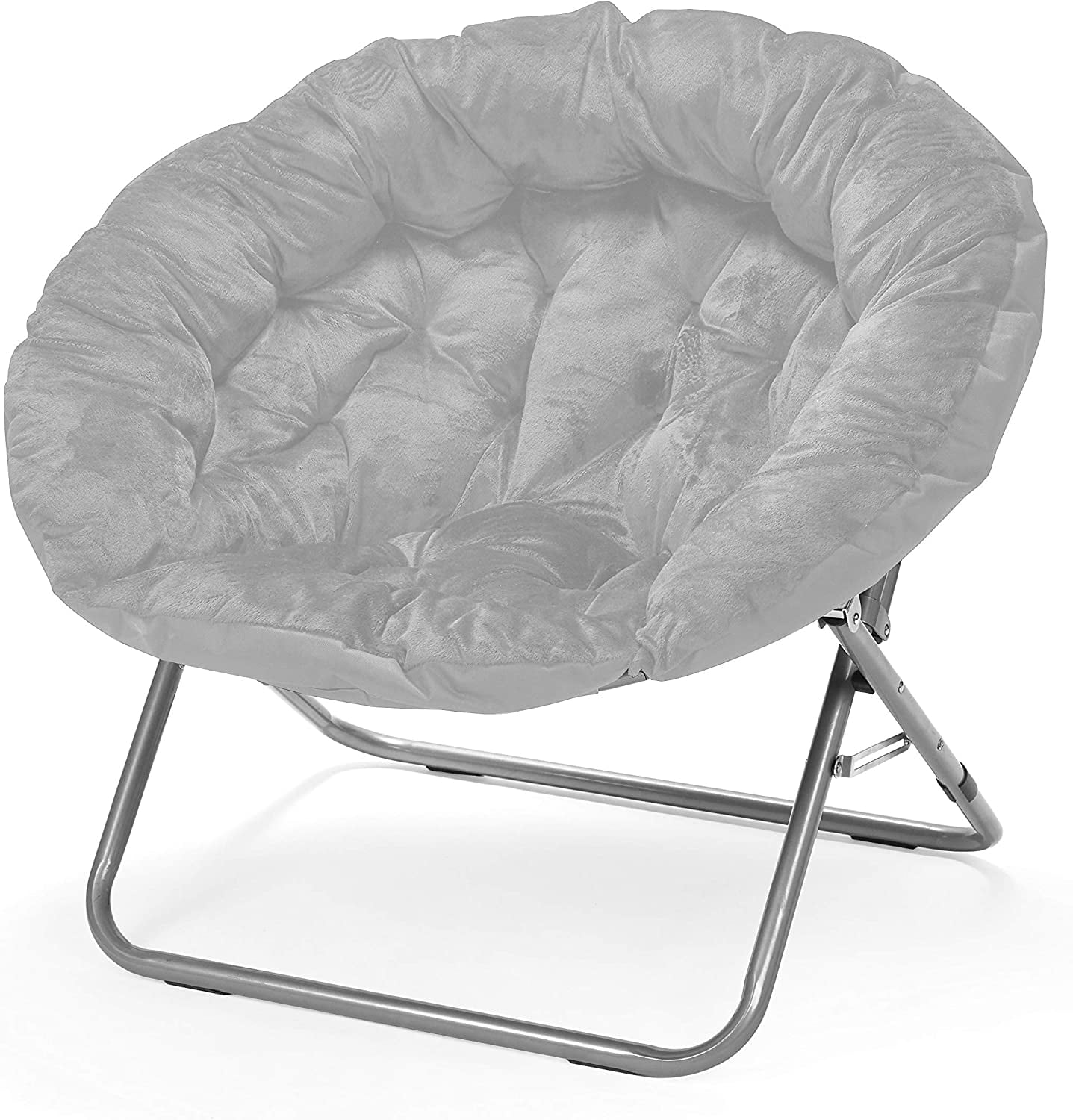 GUAIPOU Oversized Moon Chair, Metal, Grey