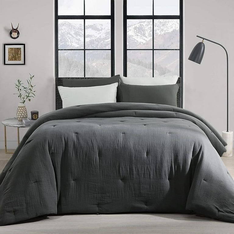 GUAIPOU Soft Muslin Comforter Lightweight Oversized King Comforter 120x120 100 Cotton Breathable Gauze Off White Bedding Comforter Duvet Insert Walmart