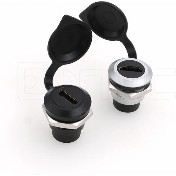 GUAJDE-2 Pack HDMI Cable Socket Female to Female Coupler Adapter Converter HDMI Modular (2 x Round HDMI)