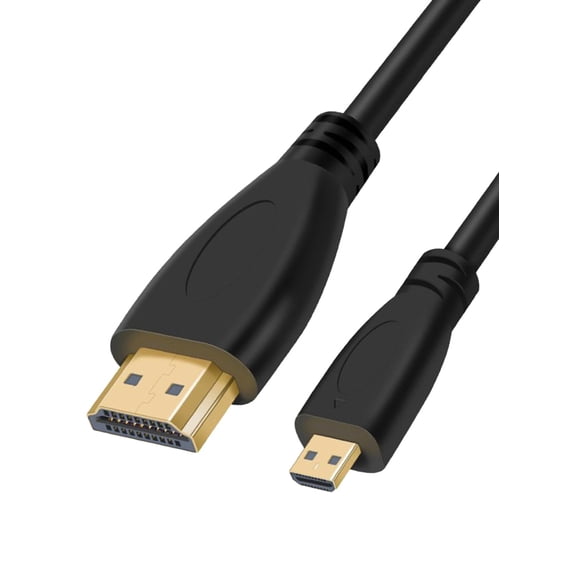 GUAJDE-4K@60Hz Micro HDMI to HDMI Cable 5Ft,18Gbps HD High-Speed,Micro HDMI male to HDMI male Cord HDR Compatible with Laptop,Tablet,Monitor,DSLR Camera,Raspberry Pi,GoPro Hero,video capture card.Bla