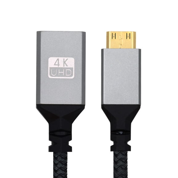 GUAJDE-4K Cable Type-C MINI HDMI 1.4 Male Straight to HDMI Female Extension Cable for DV MP4 Camera DC Laptop HDTV