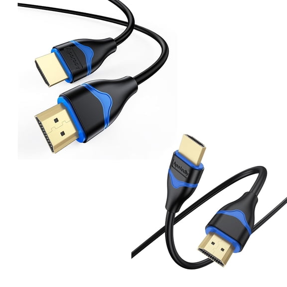 GUAJDE-4K HDMI Cable 8FT + High Speed HDMI to HDMI Cable 4FT Bundle,