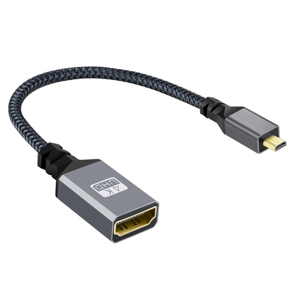 GUAJDE-4K Micro HDMI 1.4 Male to HDMI Female Extension Cable for DV MP4 Camera DC Laptop