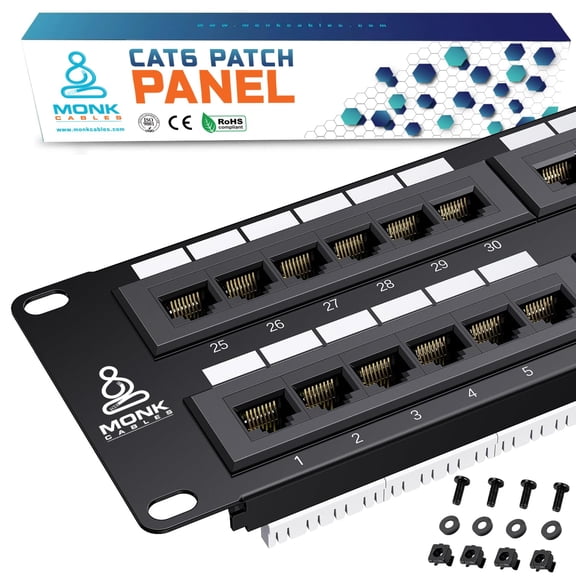 GUAJDE-| CAT6 Patch Panel | Puchdown | 48 Port