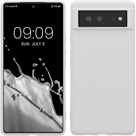 GUAJDE-Case Compatible with Google Pixel 6 Case - Soft Slim Protective TPU Silicone Cover - White Matte