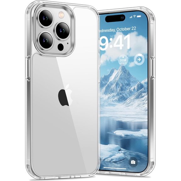 GUAJDE-Case for iPhone 14 Pro | Clear Anti-Yellowing, Hard Back, Military-Grade Drop Protection, Supports Wireless Charging - Transparent