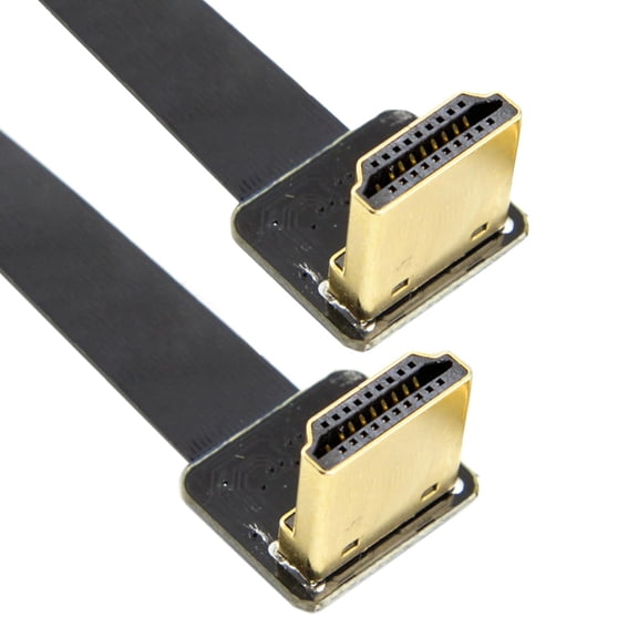 GUAJDE-Cord Ultra Slim Down Angled HDMI Male to Down Angled HDMI Male Extension FPC Flat Cable 1080P for FPV HDTV Multicopter Aerial Photography A3-A3 (80cm)