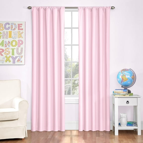 GUAJDE-ECLIPSE Blackout Thermal Rod Pocket Window Curtain for Bedroom or Nursery (1 Panel)