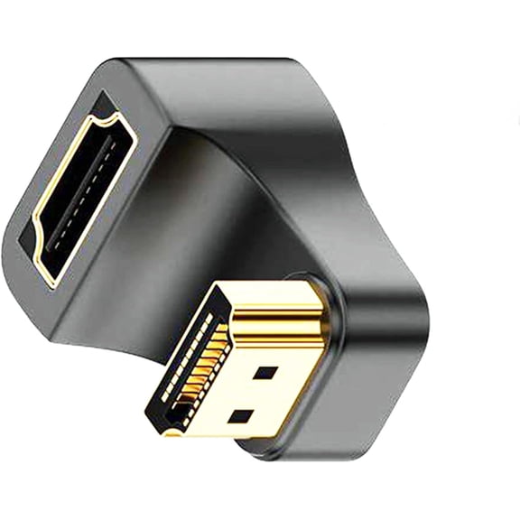 GUAJDE-HDMI U Shape Adapter HDMI 2.1 Male to Female Coupler 180 Degree Standard HDMI Type A Connector UHD 3D 8K@60Hz for TV Laptop PC Projector Up Angle