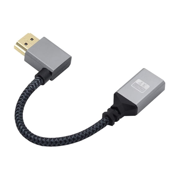 GUAJDE-High Speed A Male HDMI 1.4 to A Female Extension Cable Right Angled Support HDTV 4K 60hz 3D