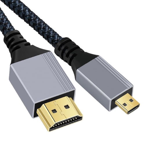GUAJDE-High Speed HDMI 2.0 Male to Micro HDMI Type-D Male 4K 60hz Cable with Sleeve Straight Connector for HDTV Computer Laptop Monitor 200cm