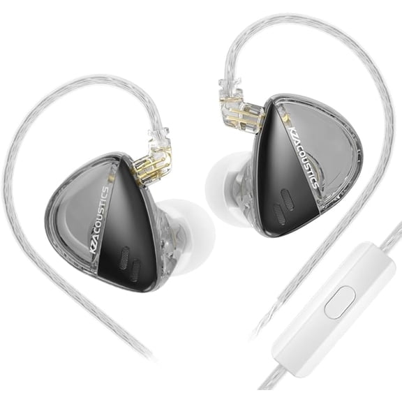 GUAJDE-KZ X Angelears Libra Ultra-Wide Frequency Dynamic Driver HiFi in-Ear Earphone IEMs, 1DD in Ear Monitor with 0.75 Replaceable Cable (Standard, Mic)