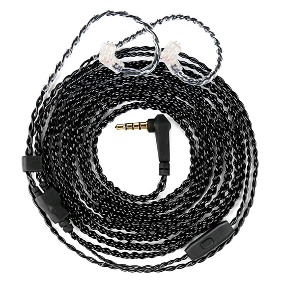 GUAJDE-KZ ZS10 PRO Cable 2M/6.56ft IEM Cable in Ear Monitor Wire, CCZ C01 4N OFC Braided Earphone Replacement Cord with 3.5mm Plug for KZ ZSN PRO X/ZS12PROX/EDX PRO/ZAR/Castor/ZAS/ZAX/( QDC 3.5MM, wi