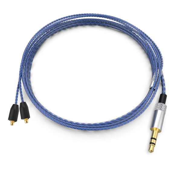 GUAJDE-SE215 Cable Compatible with Shure SE215, SE315, SE425, SE535, SE846, AONIC 3, AONIC 4, AONIC 5, UE900 Earphones, MMCX Replacement Headphone Cable, 4ft (Blue)