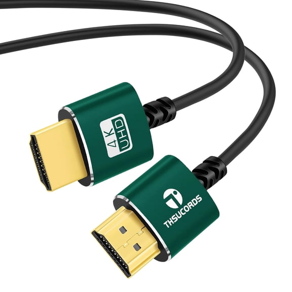 GUAJDE-Slim HDMI Cable 3.3FT, Ultra Soft & Thin HDMI to HDMI Cord, Extreme Flexible & Skinny HDMI Wire Supports High Speed 4K@60Hz 18gbps 2160p 1080p