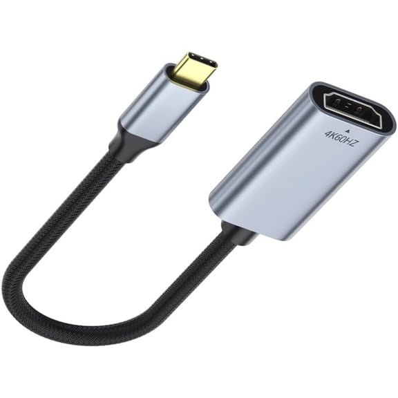 GUAJDE-USB-C to Female HDMI Adapter Cable, 4K 60Hz Display Converter, Portable Computer Monitor Connection