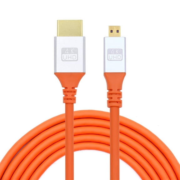 GUAJDE-Ultra Micro HDMI 4K to HDMI Soft High Flex HDTV Cable Hyper Super Flexible Cord High Speed Type-A Male to Male for Computer HDTV 100cm