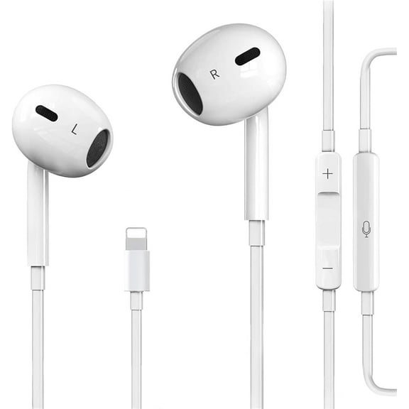GUAJDE-Wired Headphones for iPhone Earbuds with Built-in Microphone and Volume Control, Noise Reduction Headsets Compatible with iPhone 14/Pro/Max/Plus/13/12/11/XR/XS/X/8/7/SE, Supporting All iOS Sys