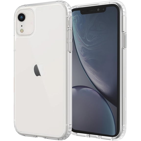 GUAJDE-for iPhone XR Case Clear, 6.1 Inches Heavy Duty Protection Wireless Charging Compatible Lightweight Shockproof Anti-Slip Transparent Protective Phone Cover