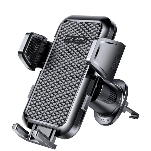 GUANDA Universal Car Phone Holder for Air Vent, Secure Hook Clip with 360° Adjustable Mount, Compatible with iPhone, Samsung and Android Phones
