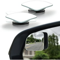 GUANGHUI Blind Spot Mirror, Fan HD Glass Frameless Convex Rear View Mirror with wide angle Adjustable Stick for Cars SUV and Trucks, Pack of 2