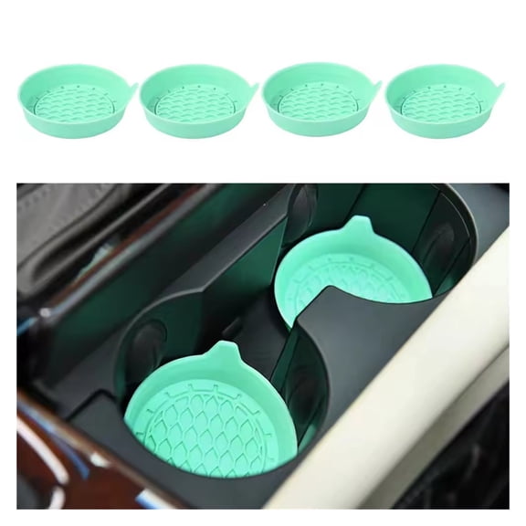 GUANGHUI Car Cup Holder Coaster, Silicone Cup Holder Insert, Universal Non-Slip Cup Holders, Car Accessories Interior for Women and Man Interior Sets 4 Pack Black