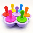 GUANGZHYZYFUS Silicone DIY Ice Cream Pops Mold Creative 7Hole Ice