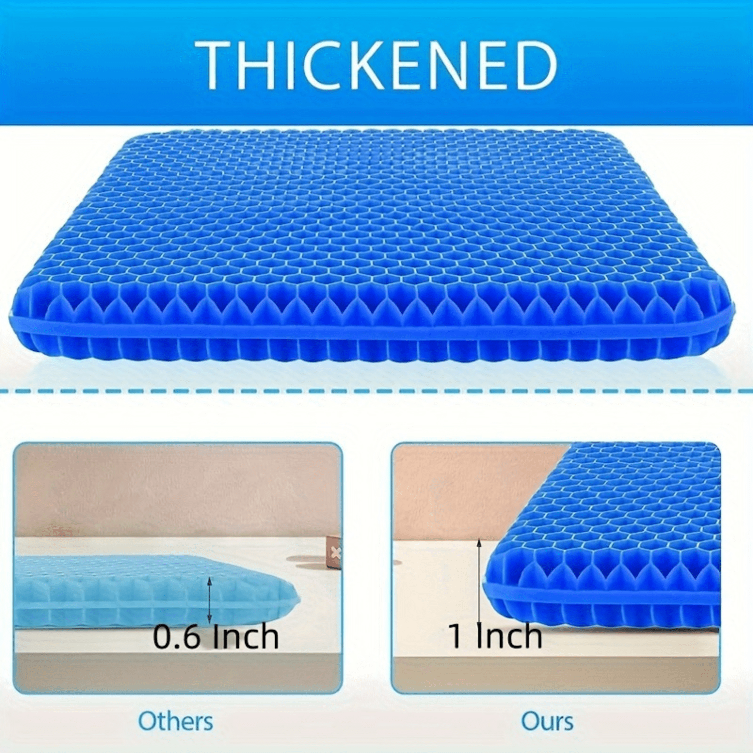 GUANGZHYZYFUS Soft and Ergonomic Gel Seat Cushion for Relief from