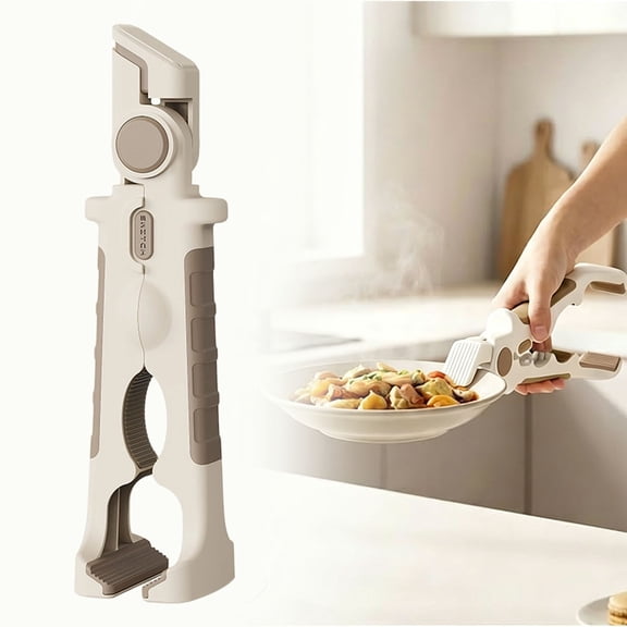 GUANJUN 4 In 1 Anti Scald Kitchen Lifter, Multifunctional Tongs For Fryer Steamer Microwave Pots Dishes Handling