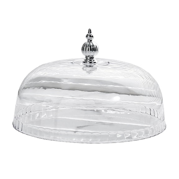 GUANJUN Dust Resistant Clear Cake Topper Dome, Robust Integrated Round Cake Stand, Reusable Display Cover For Cupcake Cheesecake Festival Party Decoration