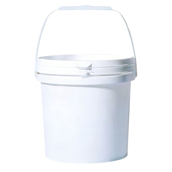 GUANJUN Heavy Duty Plastic Pail, Threaded Screw Seal Lid & Sturdy Carry Handle, Freezer Safe Reusable Container For Dry Goods Salad And Prepared Meals