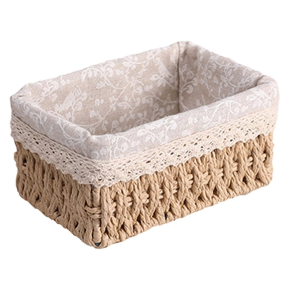 GUANJUN Woven Bird Nest Basket Multi-Use Cage Accessory For Budgies And Desktop Storage Organizer