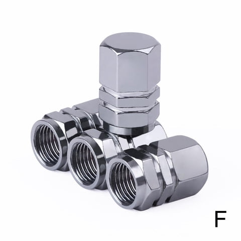 GUANLI Tire Valve Stem Caps, Heavy-Duty Tire Valve Caps, Dust Proof Airtight Air Caps Cover, Aluminum Alloy Wheel Caps, Tires Accessories, Universal for Cars, Suvs, Bike, Trucks and Motorcycles E8F7