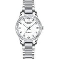 thumbnail image 1 of GUANQIN Fashion Women Rhinestone Automatic Self Winding Luminous Date Wrist Watch with Stainless Steel Band, 1 of 4